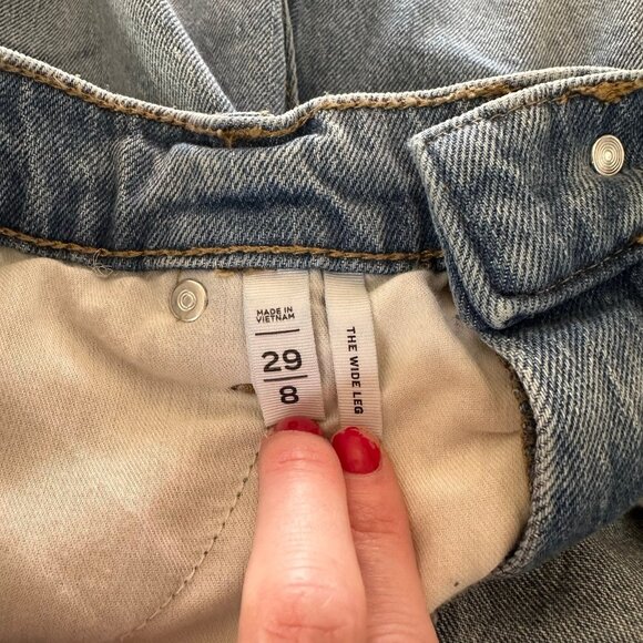 LOFT Light Blue Flare & Wide Leg Jeans - Picture 8 of 10